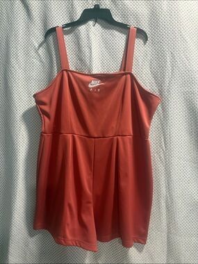 Nike Air Women's Rust-Red Tank Romper